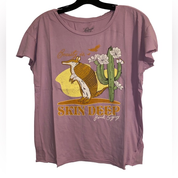 Sale! New SKIN DEEP JUNK GYPSY X Midnight rider CUT OFF TEE sz small - Picture 3 of 6